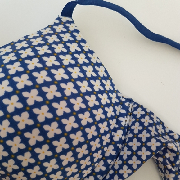 Victoria's Secret Fabulous Plunge Floral Design Blue White Color Sz 34B - Picture 5 of 8